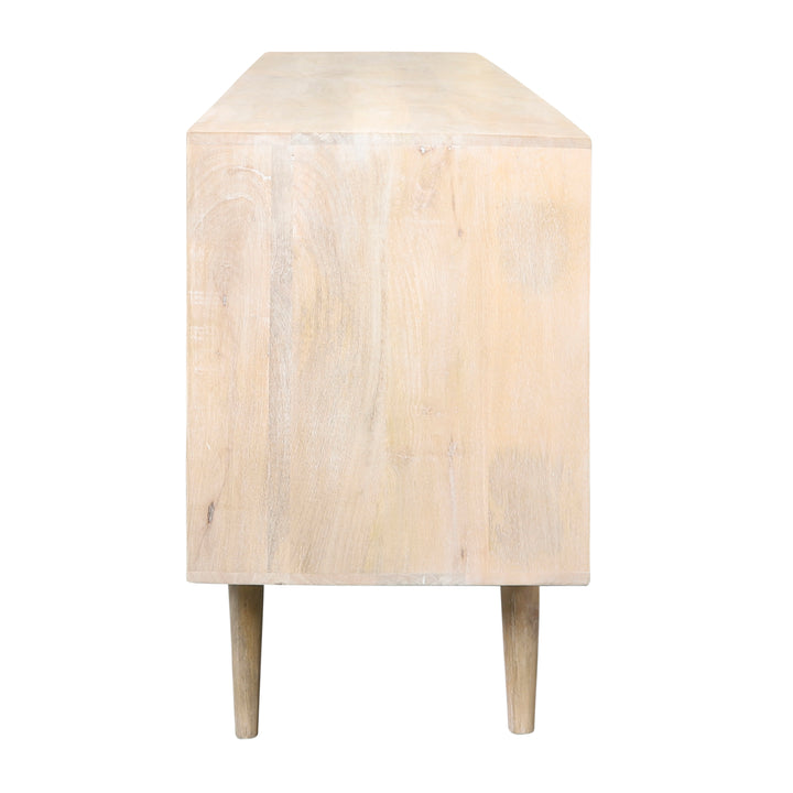 Wood, 72x31 4-door Rattan Sideboard, Natural Kd