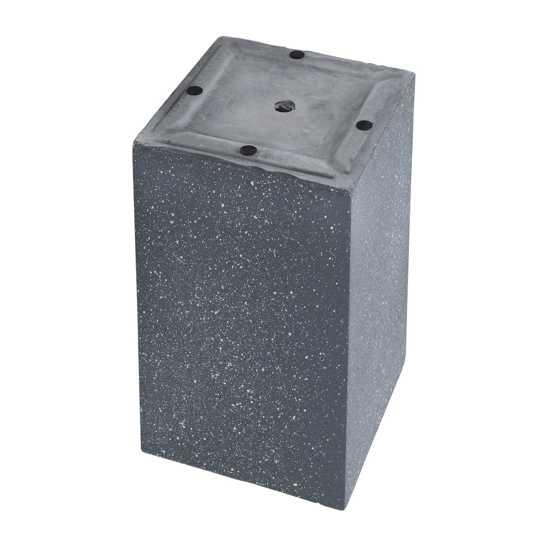 Resin, S/2 11/13"d Square Nested Planters, Dk Gray