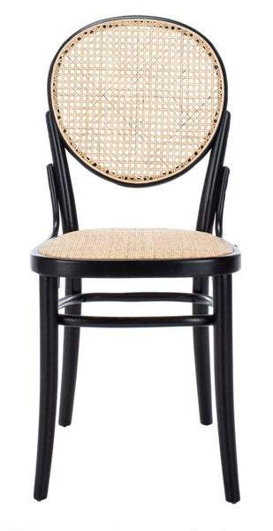 Cane dining chairs black hot sale