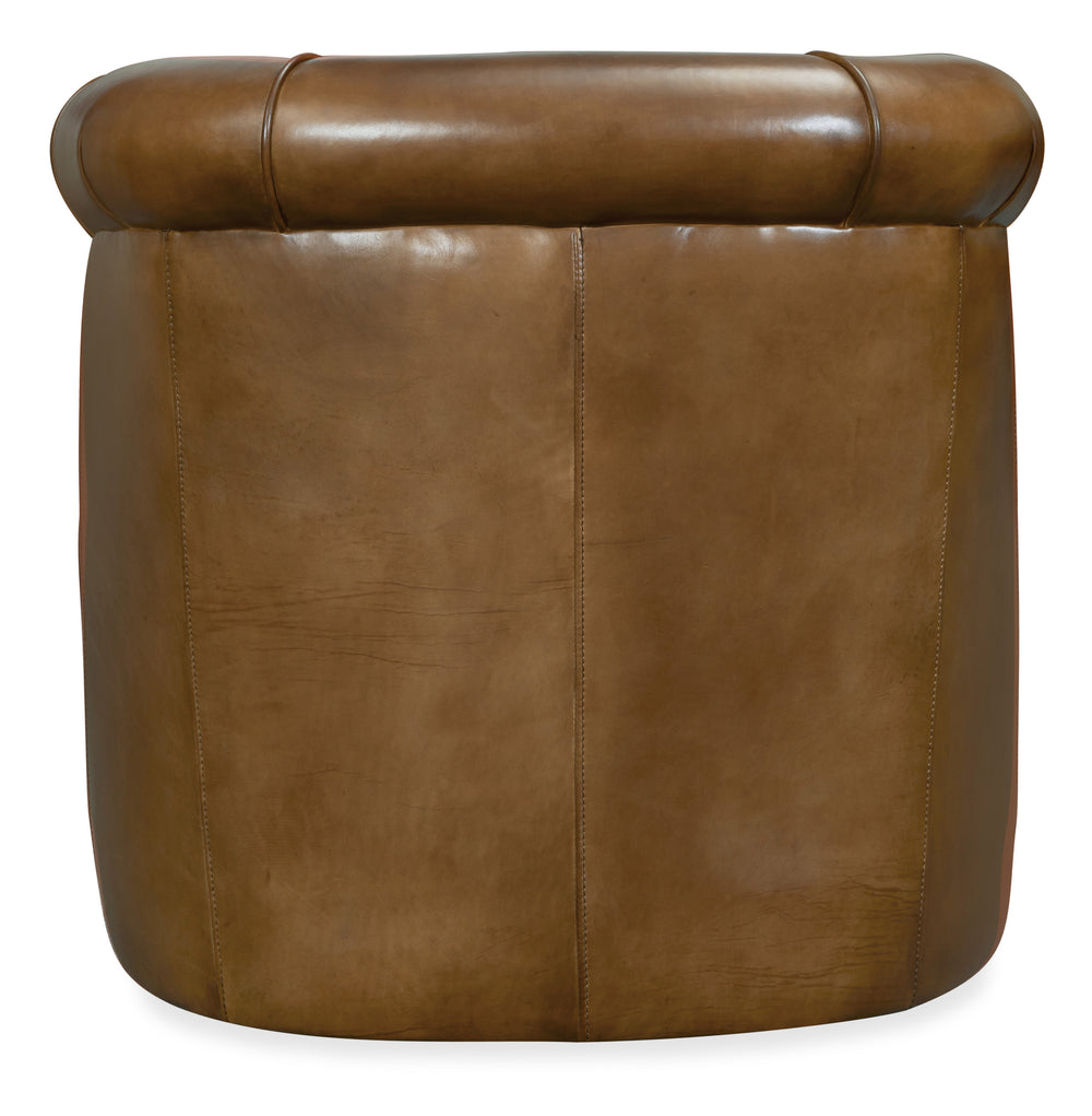 American Home Furniture | Hooker Furniture - Axton Swivel Leather Club Chair
