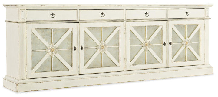 American Home Furniture | Hooker Furniture - Sanctuary Grand Premier Entertainment Console Blanc