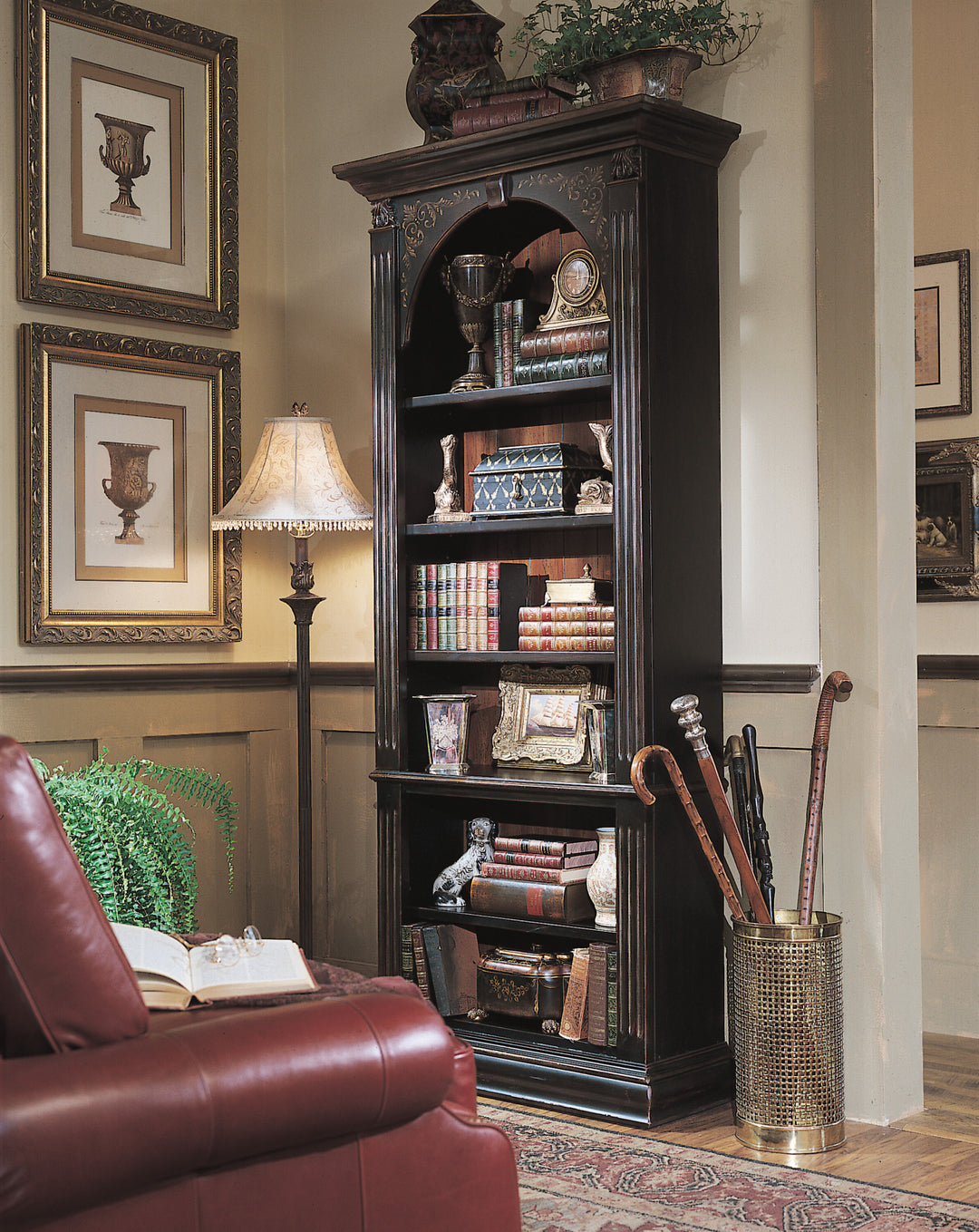 American Home Furniture | Hooker Furniture - Black Bookcase