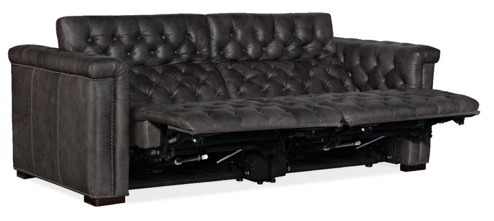 American Home Furniture | Hooker Furniture - Savion 1.5 LAF-RAF 2 over 2 Sofa with Power Recline Power Headrest