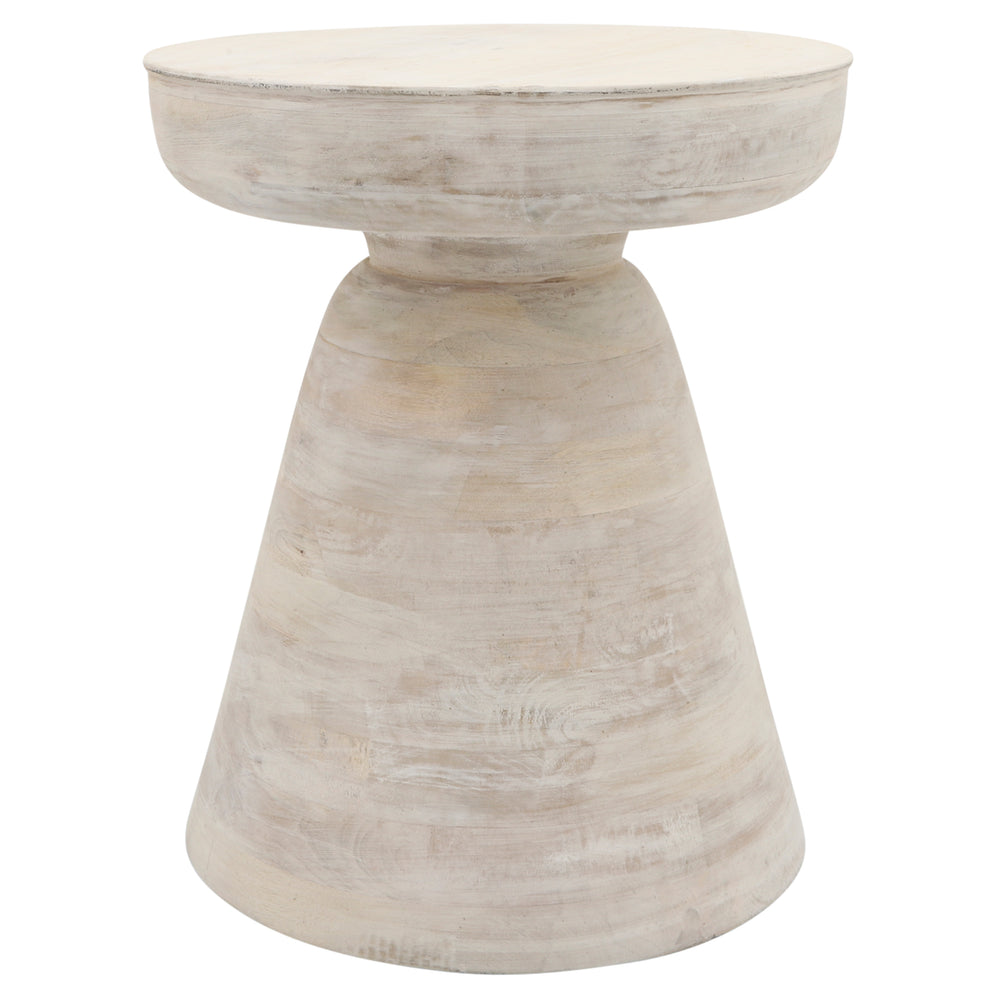 Wood, 19" Side Table, White