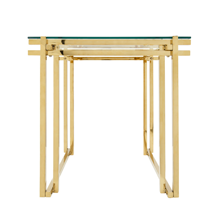 Metal 24" Side Table, Gold