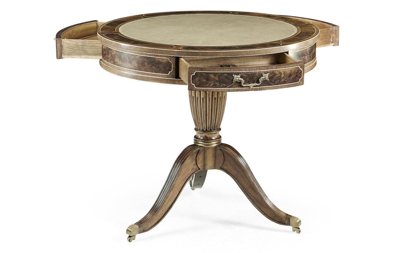 Jonathan Charles Buckingham Bleached Mahogany Drum Table ACCENT TABLES