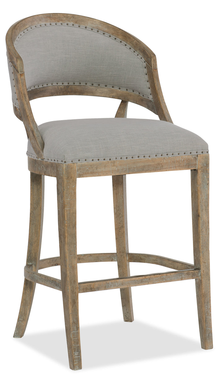 American Home Furniture | Hooker Furniture - Boheme Garnier Barrel Back Bar Stool - Set of 2