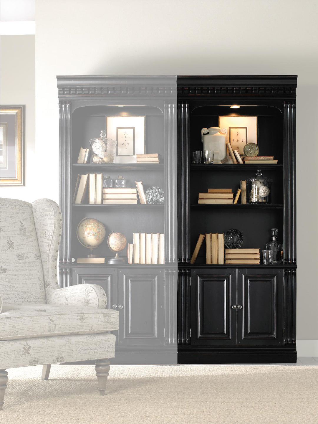 American Home Furniture | Hooker Furniture - Telluride Bunching Bookcase (withdoors)