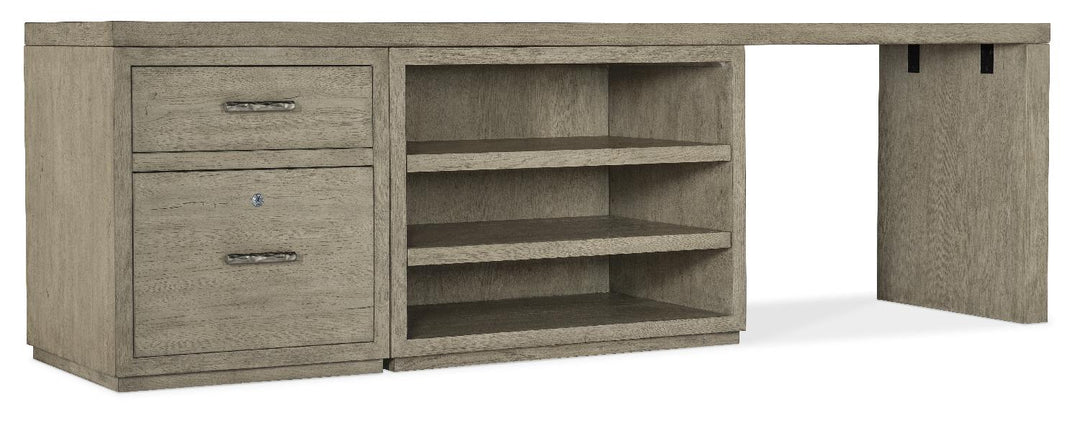American Home Furniture | Hooker Furniture - Linville Falls 96" Desk with File and Open Desk Cabinet