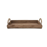 S/2 Wood Trays, Brown
