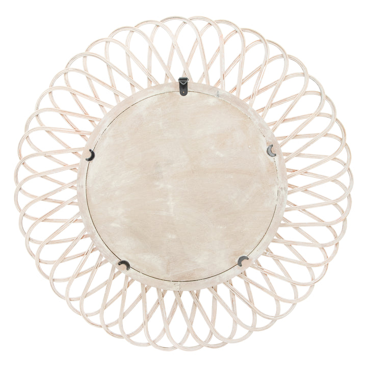 Wicker 35" Daisy Mirror, Natural