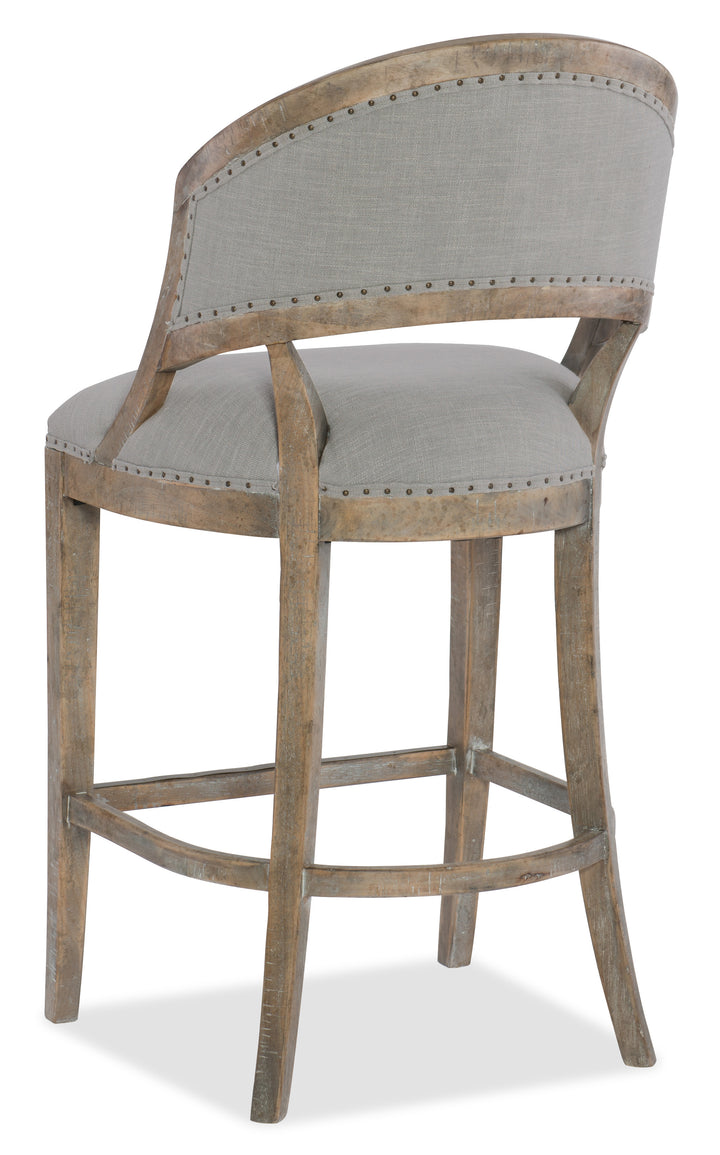 American Home Furniture | Hooker Furniture - Boheme Garnier Barrel Back Bar Stool - Set of 2