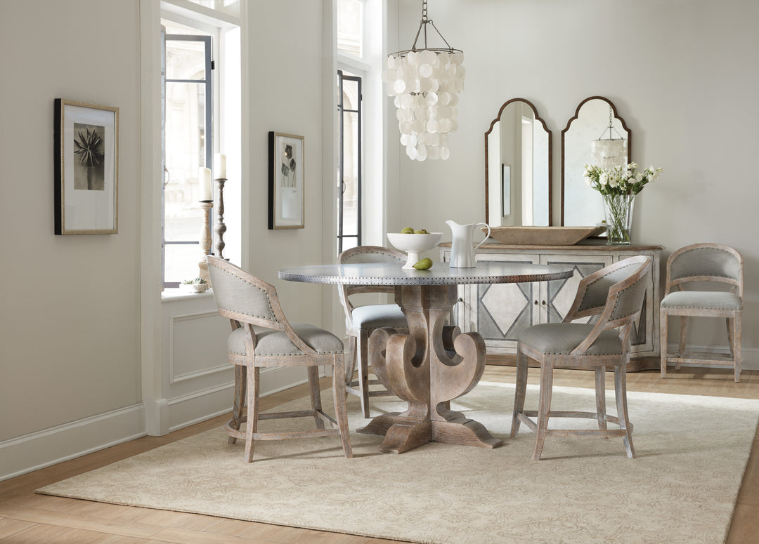 American Home Furniture | Hooker Furniture - Boheme Ascension 60in Zinc Round Dining Table