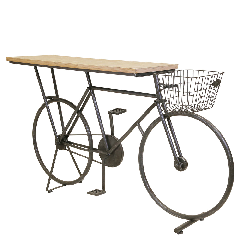 Bicycle Console Table, Charcoal