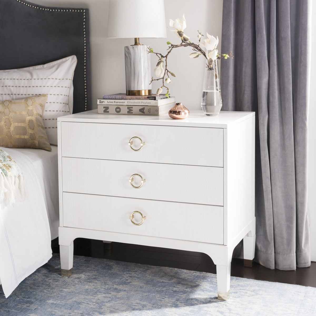 Buy Safavieh Lorna 3 Drawer Contemporary Night Stand FOX6232A ...