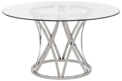 KYRIE 54" GLASS TOP DINING TABLE
