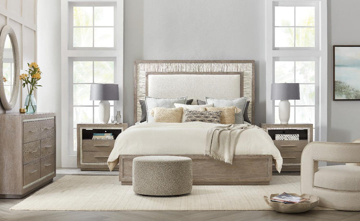 American Home Furniture | Hooker Furniture - Serenity Rookery Upholstered Panel Bed