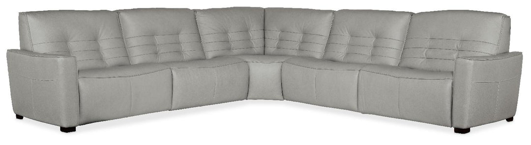 American Home Furniture | Hooker Furniture - Reaux 5-Piece Power Recline Sectional with3 Power Recliners