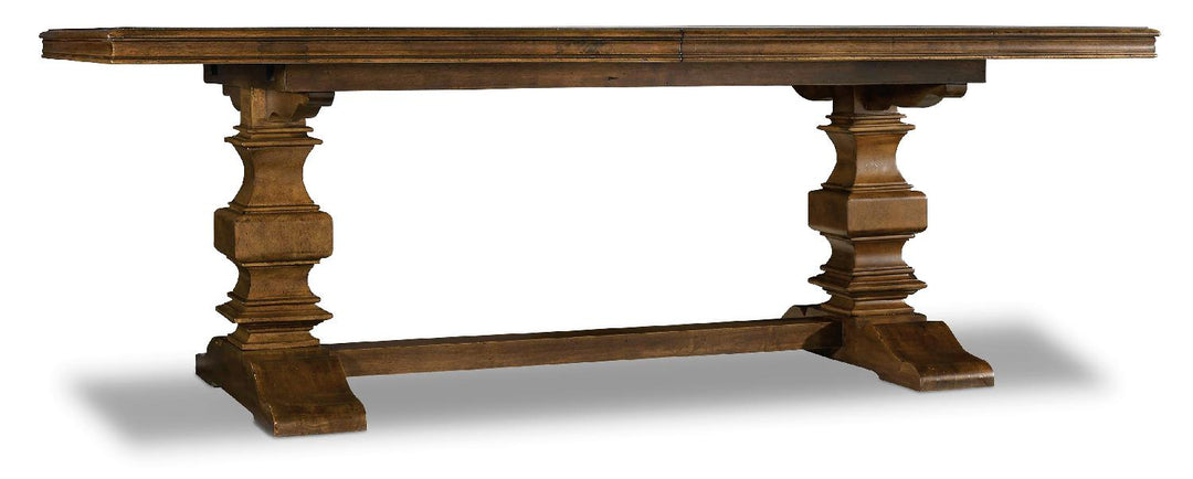 American Home Furniture | Hooker Furniture - Archivist Trestle Table with2-18in Leaves