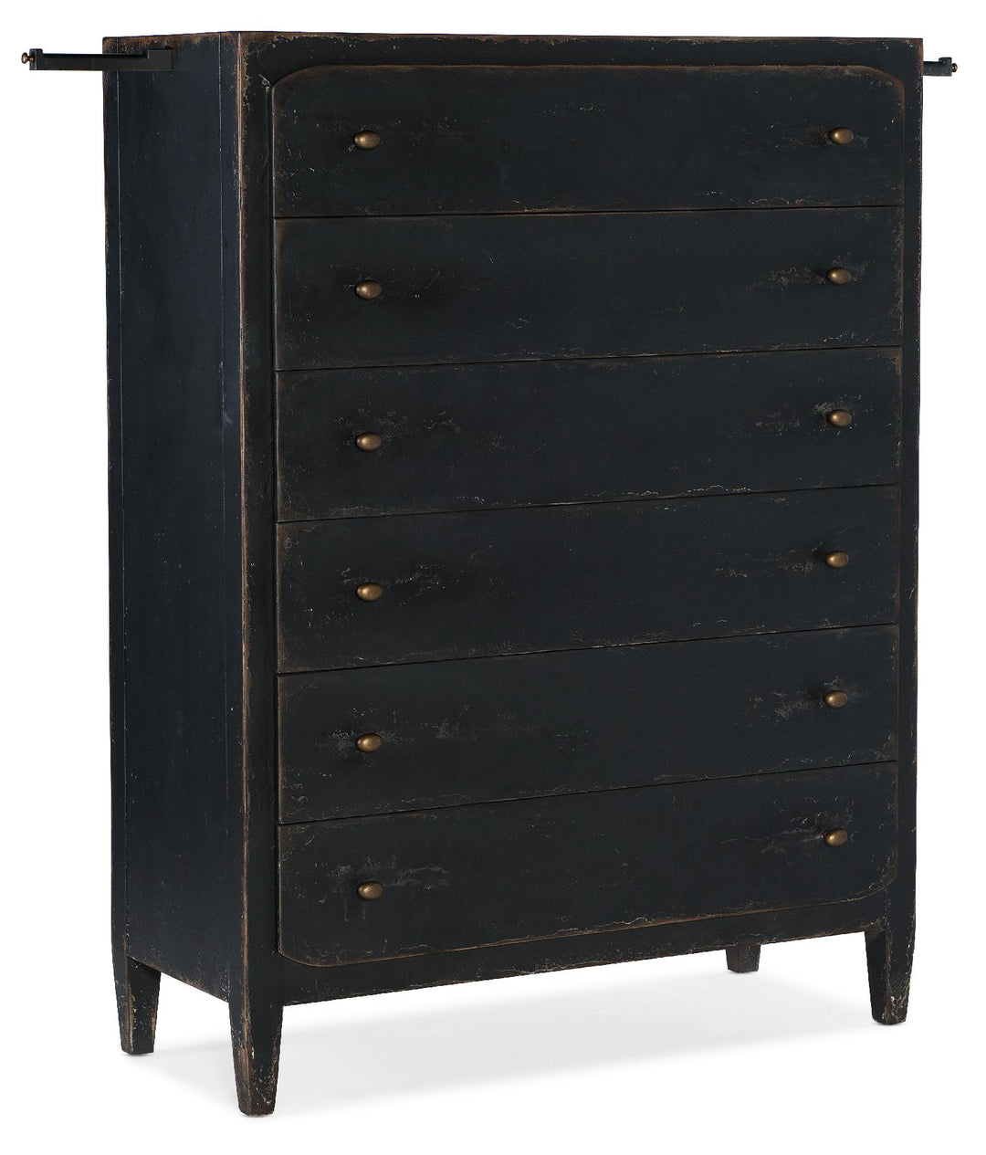 American Home Furniture | Hooker Furniture - Ciao Bella Six-Drawer Chest- Black