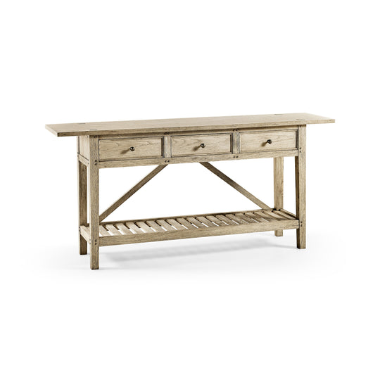 Jonathan Charles Timeless Inclination Rustic French Console Table CONSOLE TABLES
