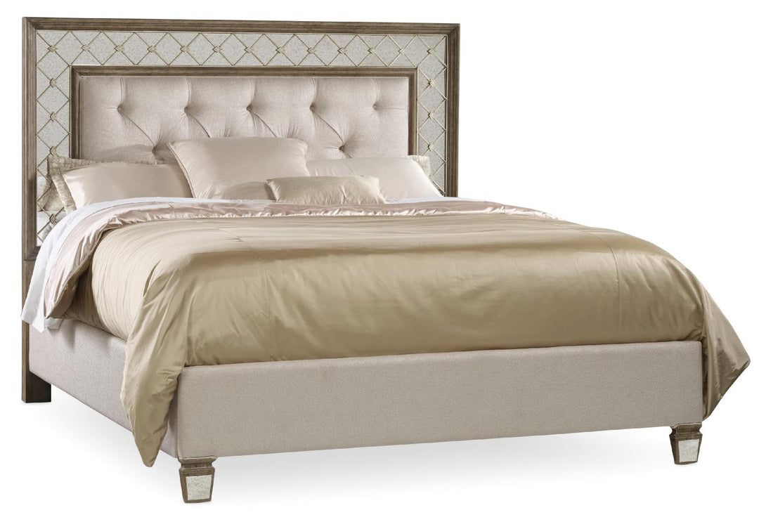 American Home Furniture | Hooker Furniture - Sanctuary Mirrored Upholstered Bed