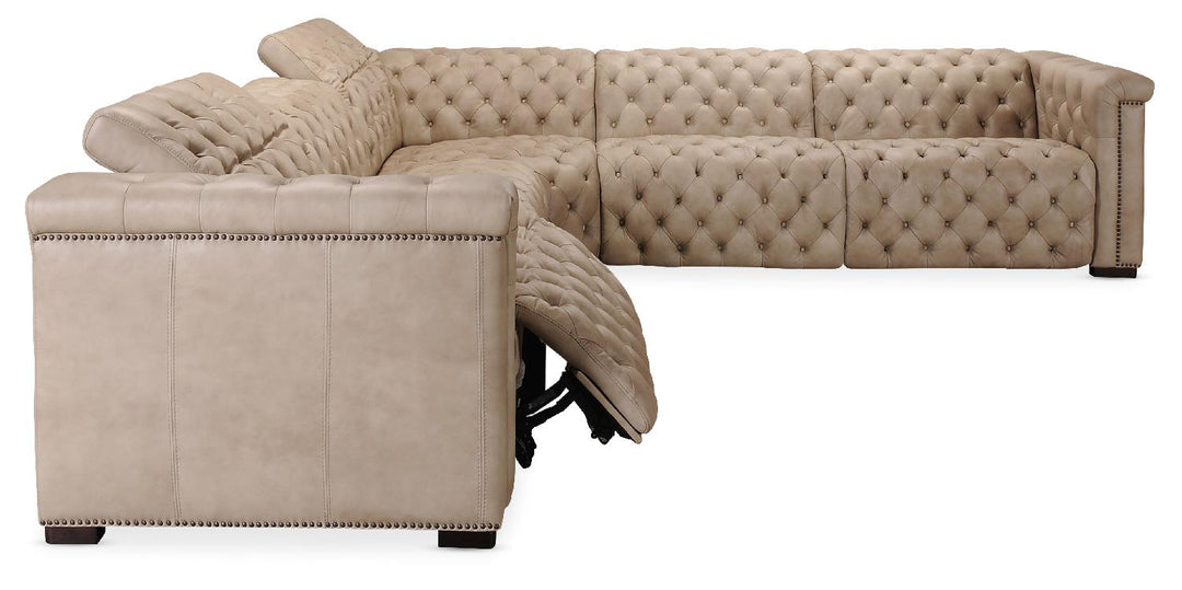 American Home Furniture | Hooker Furniture - Savion Grandier 5-Piece Power HR Sectional with2 Power Recline