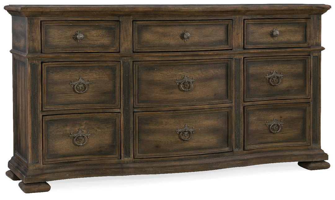 American Home Furniture | Hooker Furniture - Williamson Nine-Drawer Dresser