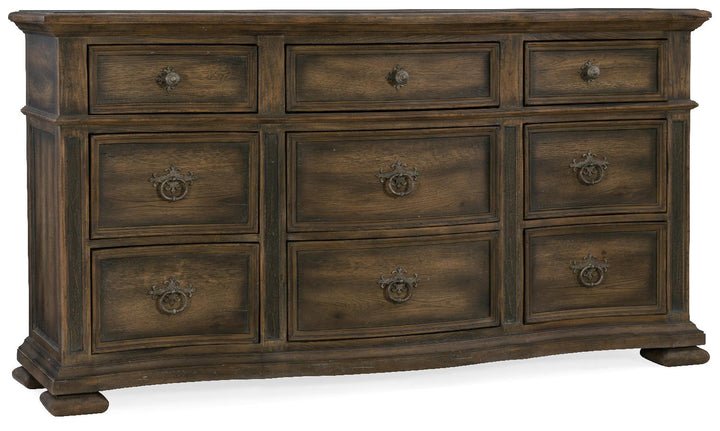 American Home Furniture | Hooker Furniture - Williamson Nine-Drawer Dresser