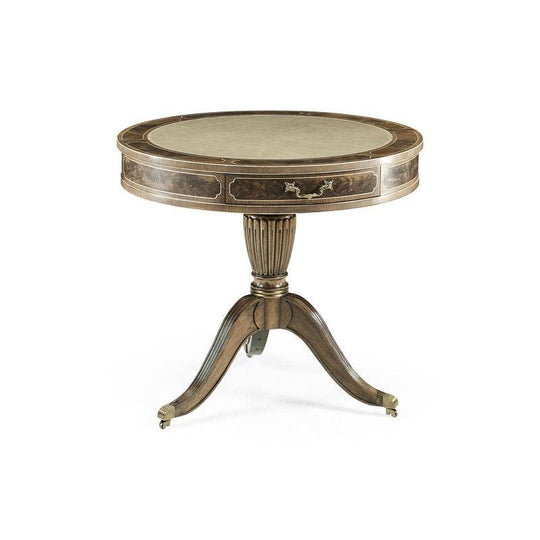 Jonathan Charles Buckingham Bleached Mahogany Drum Table ACCENT TABLES