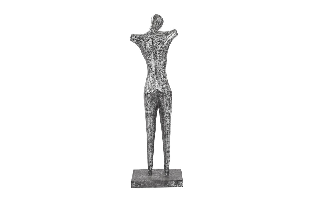 Abstract Male Sculpture on Stand, Black/Silver, Aluminum - Phillips Collection - AmericanHomeFurniture