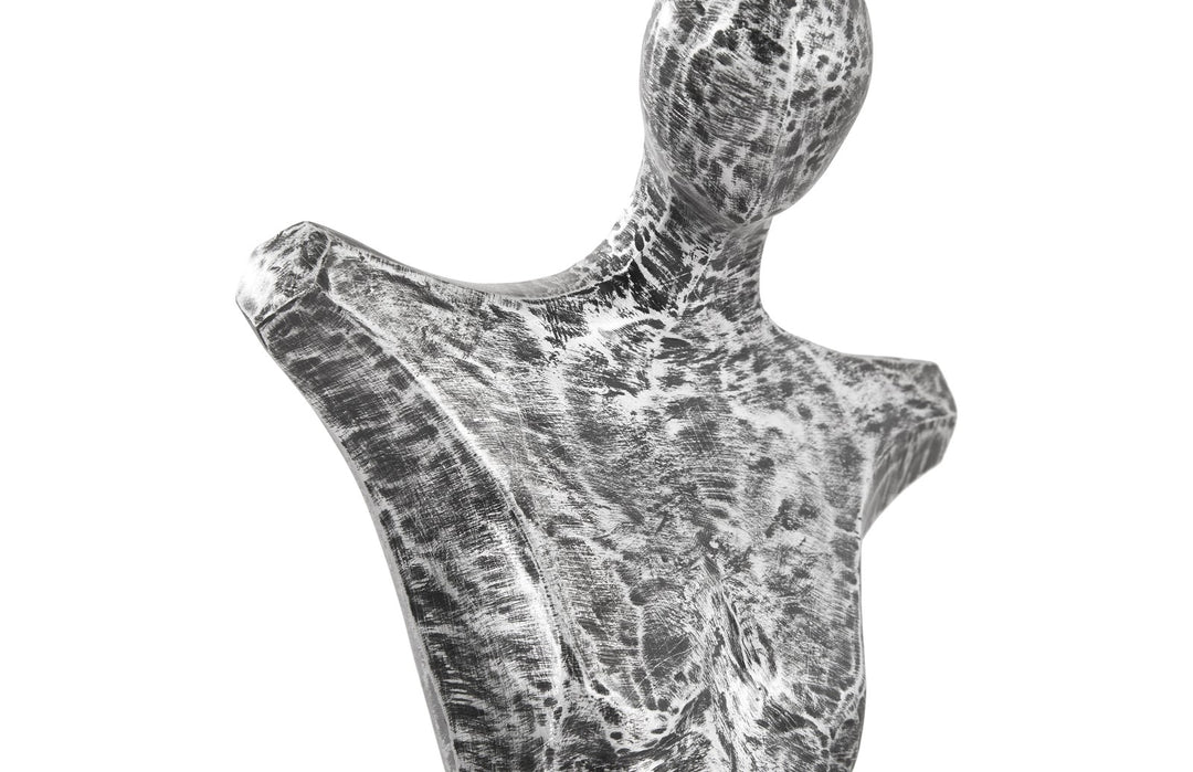 Abstract Male Sculpture on Stand, Black/Silver, Aluminum - Phillips Collection - AmericanHomeFurniture