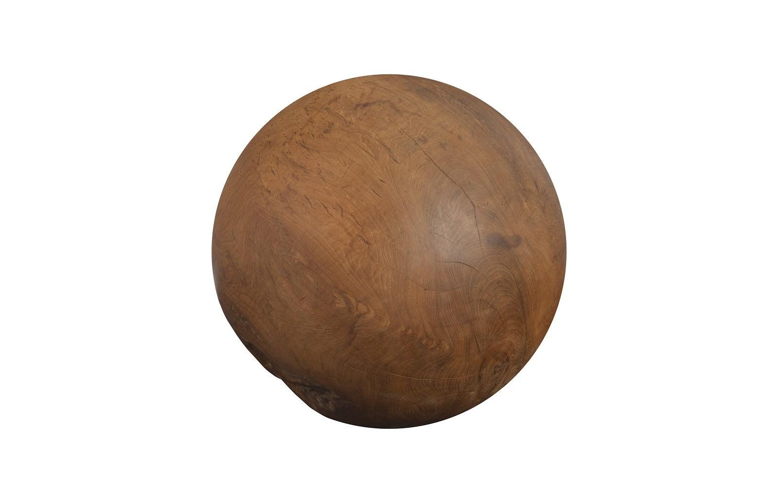 Teak Wood Ball, Medium - Thumbnail 3