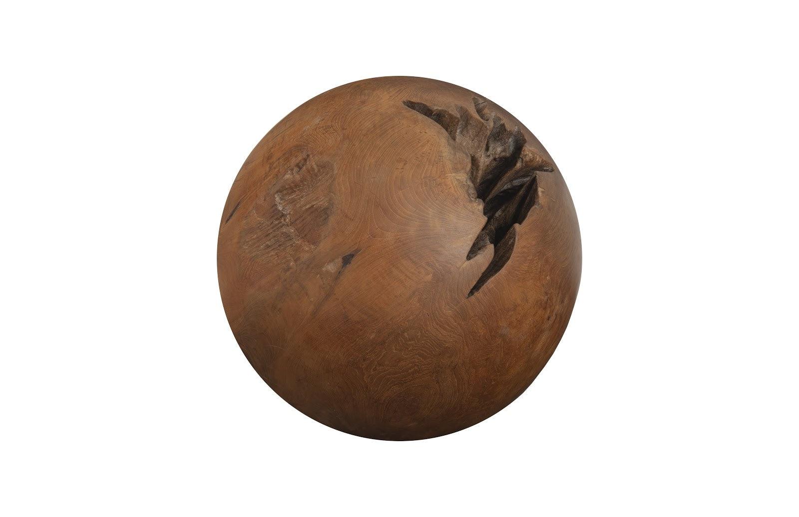 Teak Wood Ball, Medium - Thumbnail 2