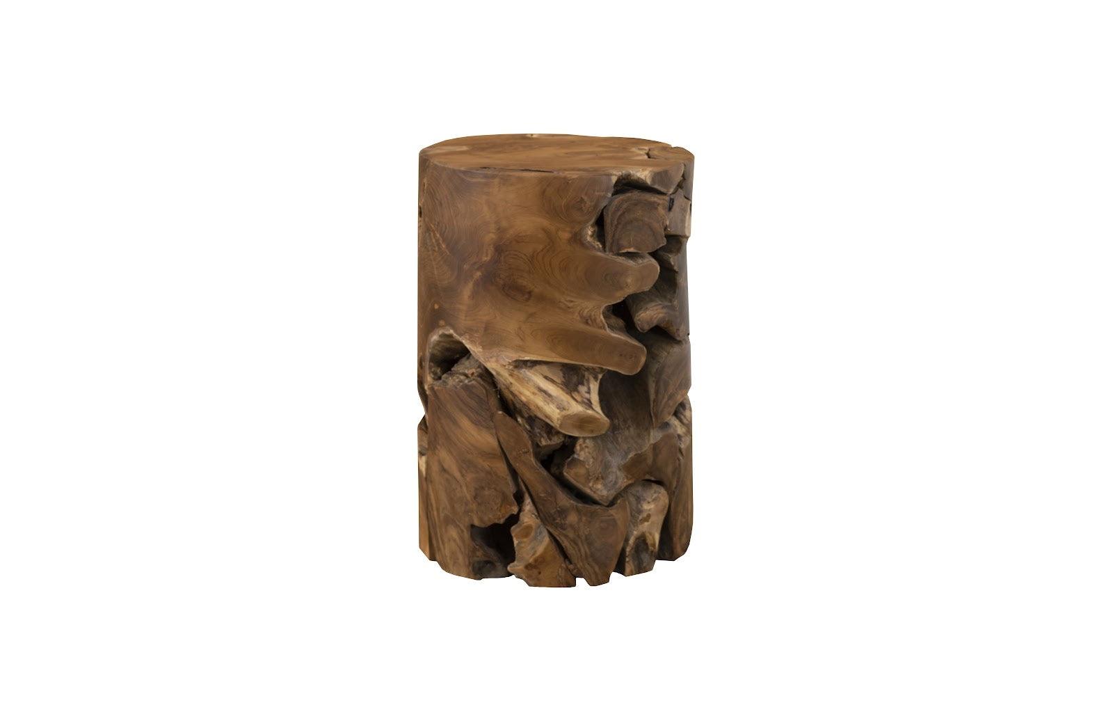 Teak Slice Pedestal, Round - Thumbnail 3