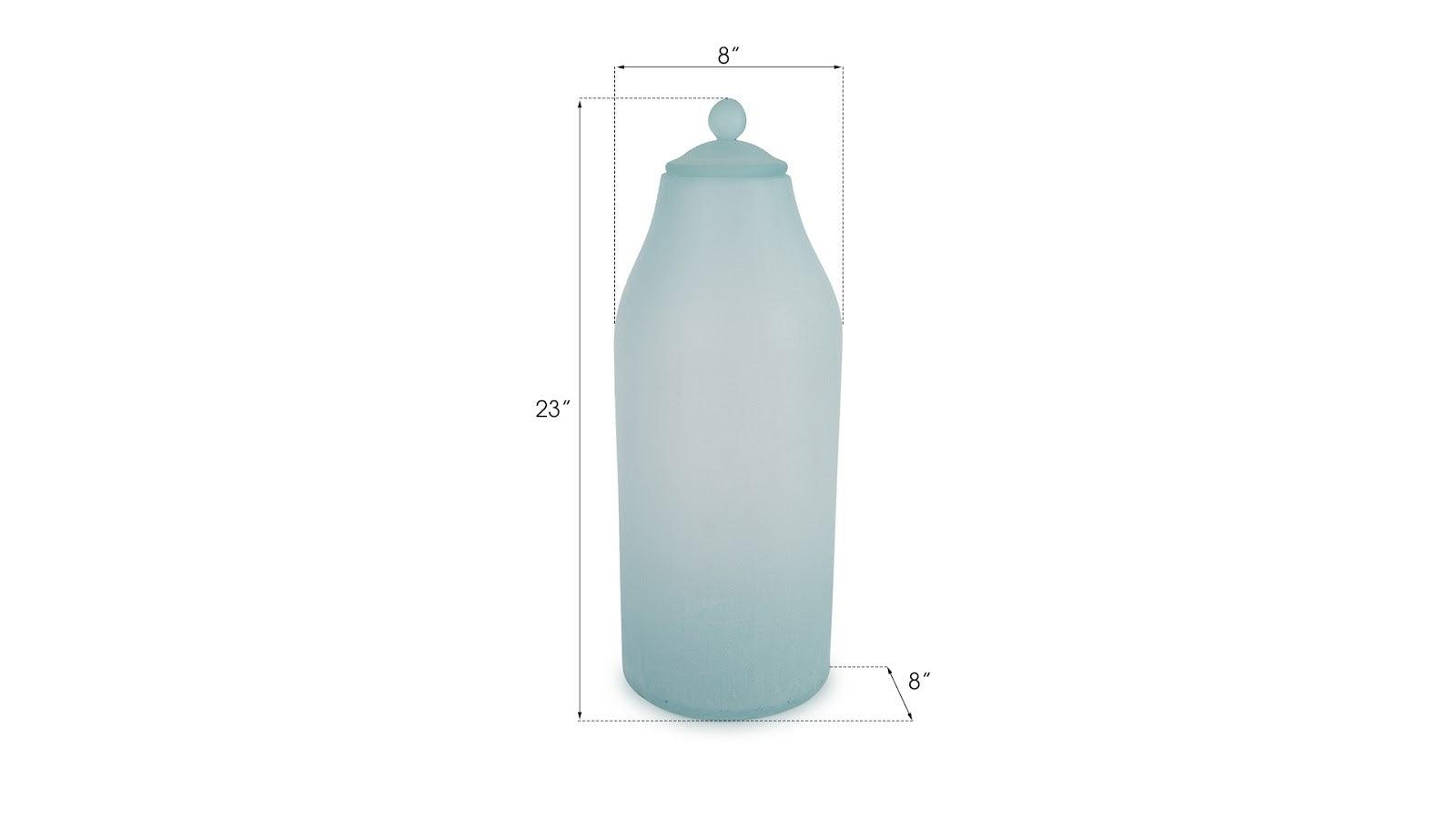 Phillips Collection Frosted Glass Bottle, Large VASES, JARS, + BOTTLES