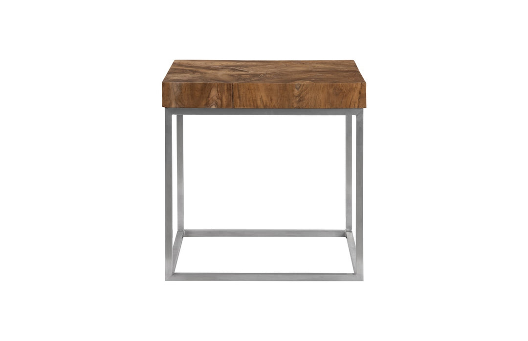 Teak Puzzle Side Table - Phillips Collection - AmericanHomeFurniture