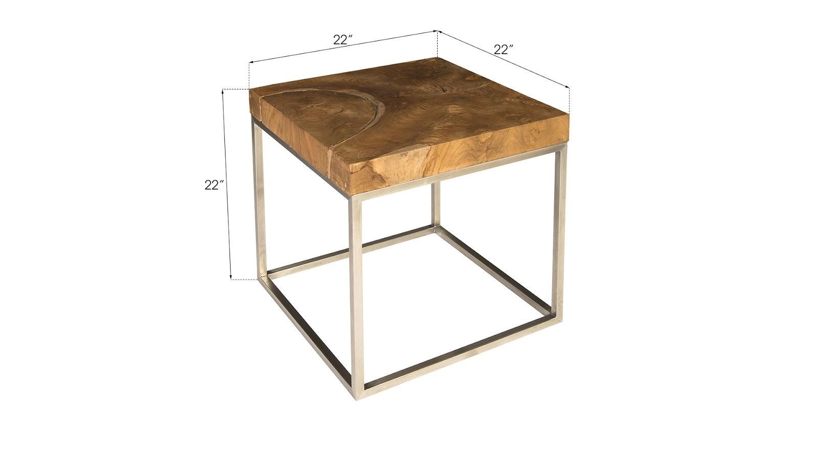 Teak Puzzle Side Table - Thumbnail 2