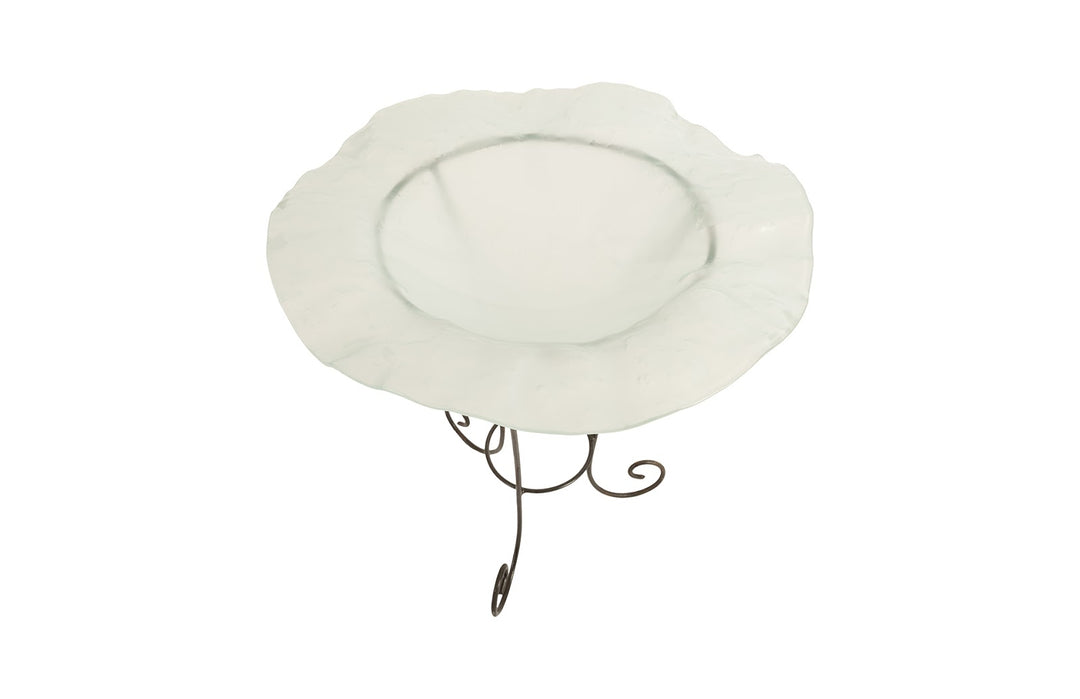 Frosted Glass Bowl on Stand, SM - Phillips Collection - AmericanHomeFurniture