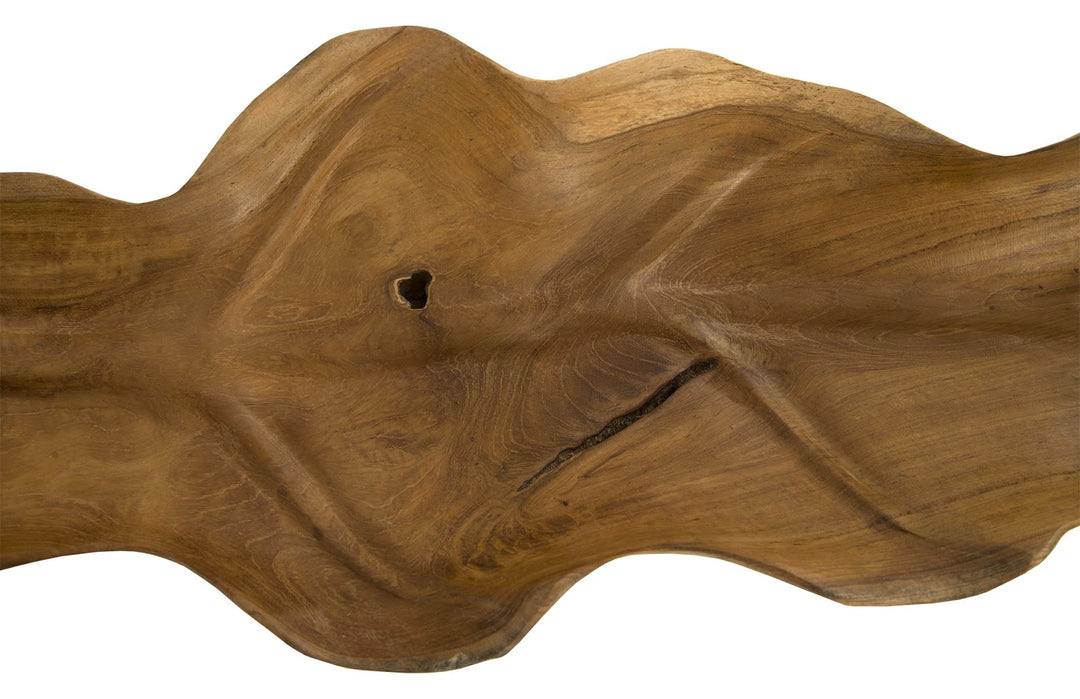 Carved Leaf Sculpture on Stand, Mahogany - Phillips Collection - AmericanHomeFurniture