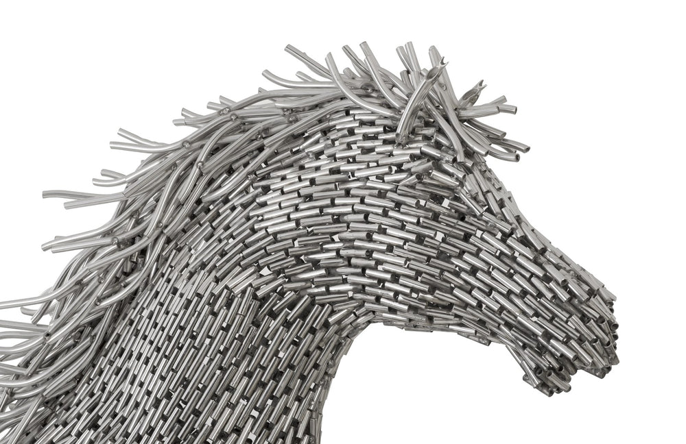 Horse Pipe Sculpture, Galloping, Stainless Steel - Phillips Collection - AmericanHomeFurniture