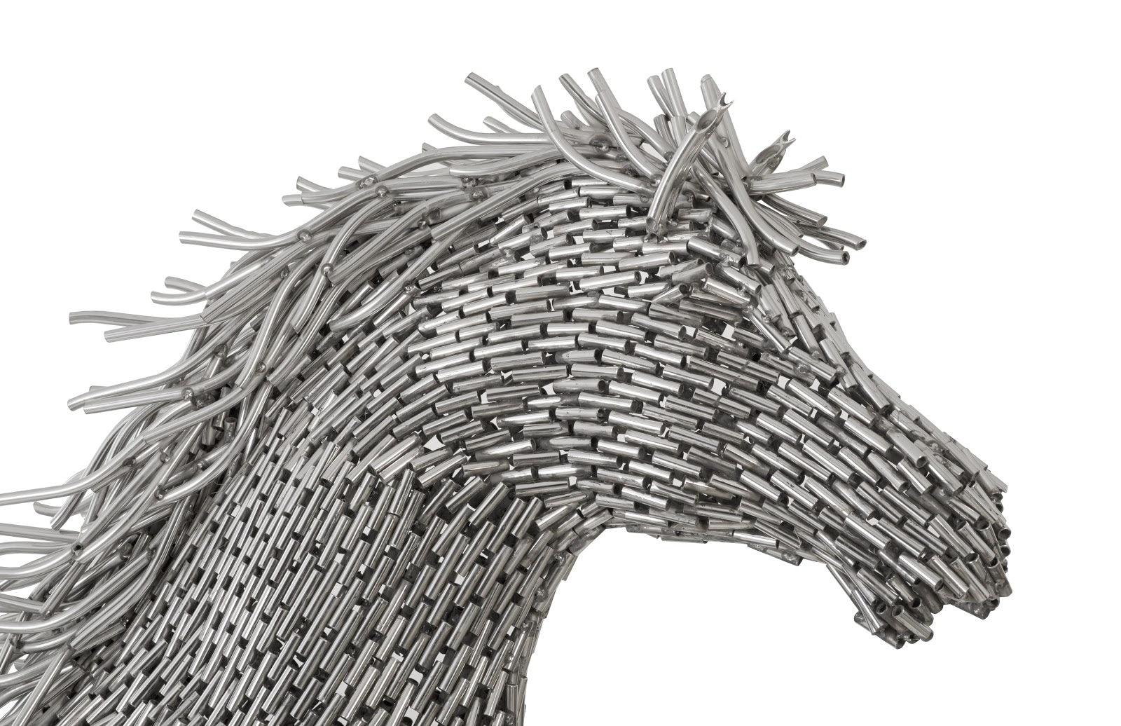 Phillips Collection Horse Pipe Sculpture, Galloping, Stainless Steel DECORATIVE OBJECTS