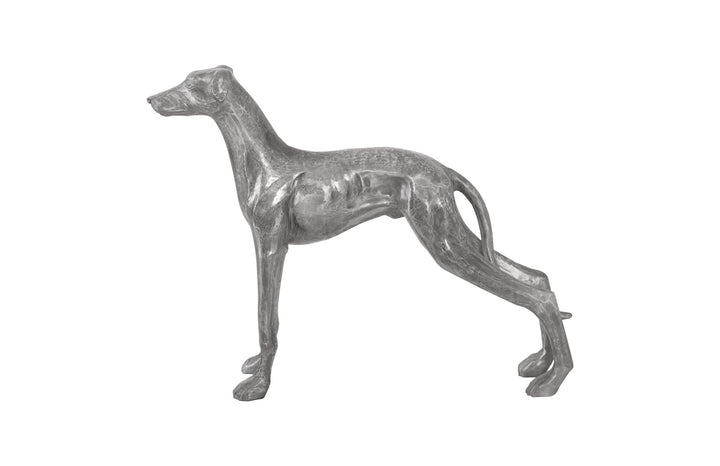 Posing Dog Sculpture, Black/Silver, Aluminum - Phillips Collection - AmericanHomeFurniture