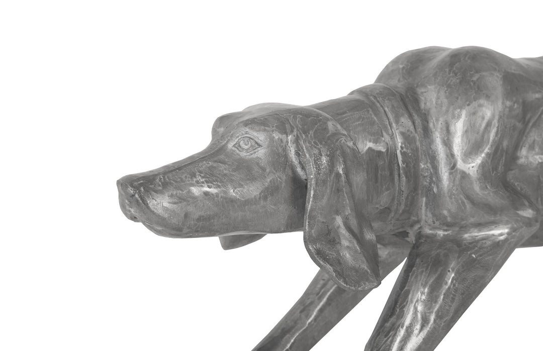 Walking Dog Sculpture, Black/Silver, Aluminum - Phillips Collection - AmericanHomeFurniture