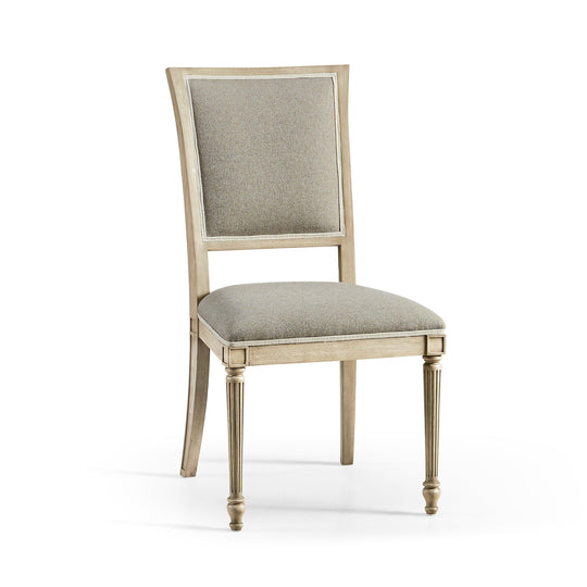 Jonathan Charles Timeless Flare Uph. Side Chair Flared Top in Bleached Walnut - Set Of 2 DINING CHAIRS