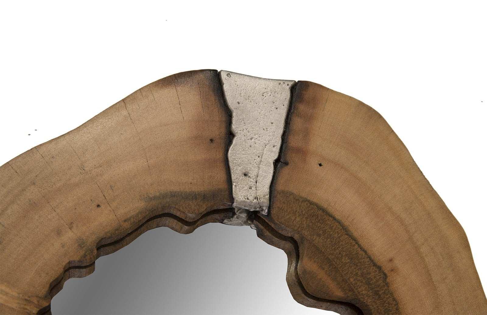 Phillips Collection Molten Mirror Wall Tile, Poured Aluminum in Wood WALL ACCENTS