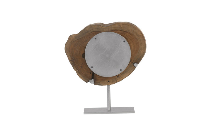 Molten Sculpture on Stand, Poured Aluminum in Wood - Phillips Collection - AmericanHomeFurniture
