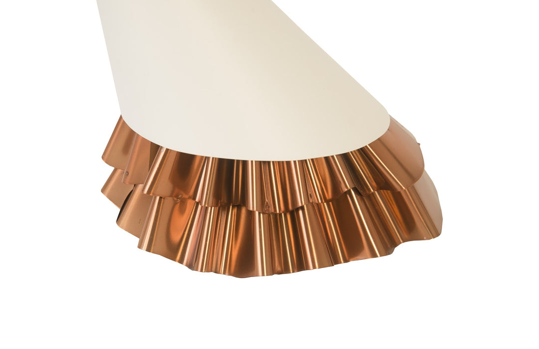 Ruffle Pendant Lamp, White/Copper - Phillips Collection - AmericanHomeFurniture