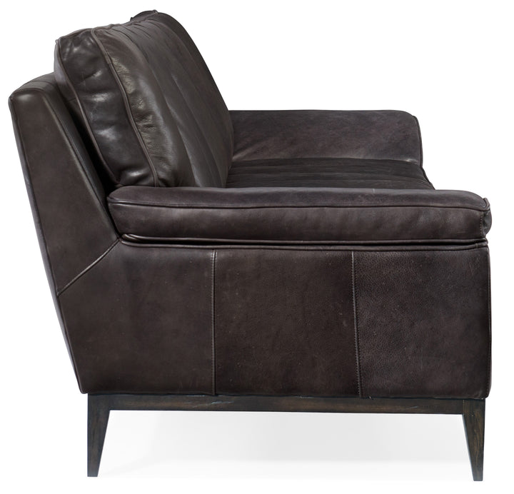 American Home Furniture | Hooker Furniture - Kandor Leather Stationary Sofa