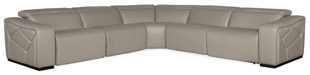 American Home Furniture | Hooker Furniture - Opal 5 Piece Sectional with 2 Power Recliners & Power Headrest